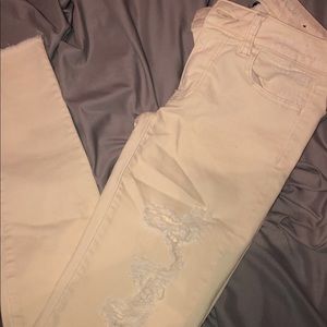 American Eagle cream jeans